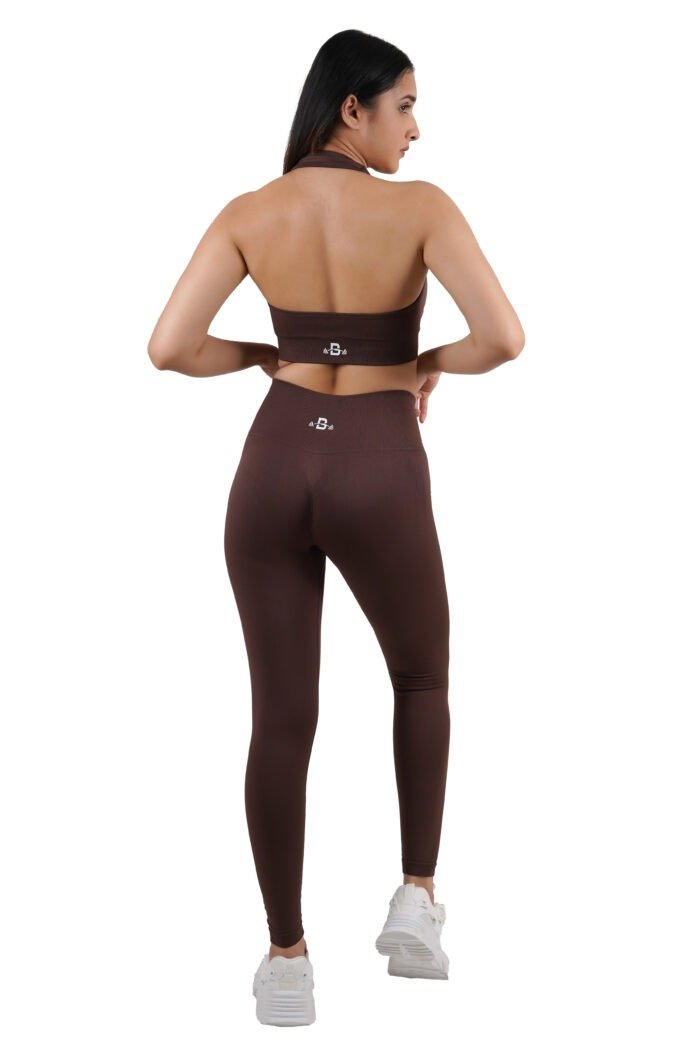 Cocoa Brown High Waist Ruched Top